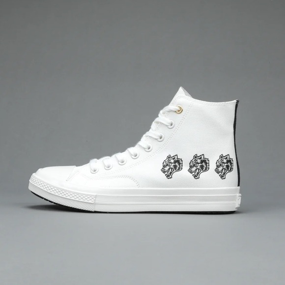 WOLVES FOREVER WALK 1-DIOS HIGH TOP SHOE IN OFF WHITE/BLACK - Picture 2 of 8